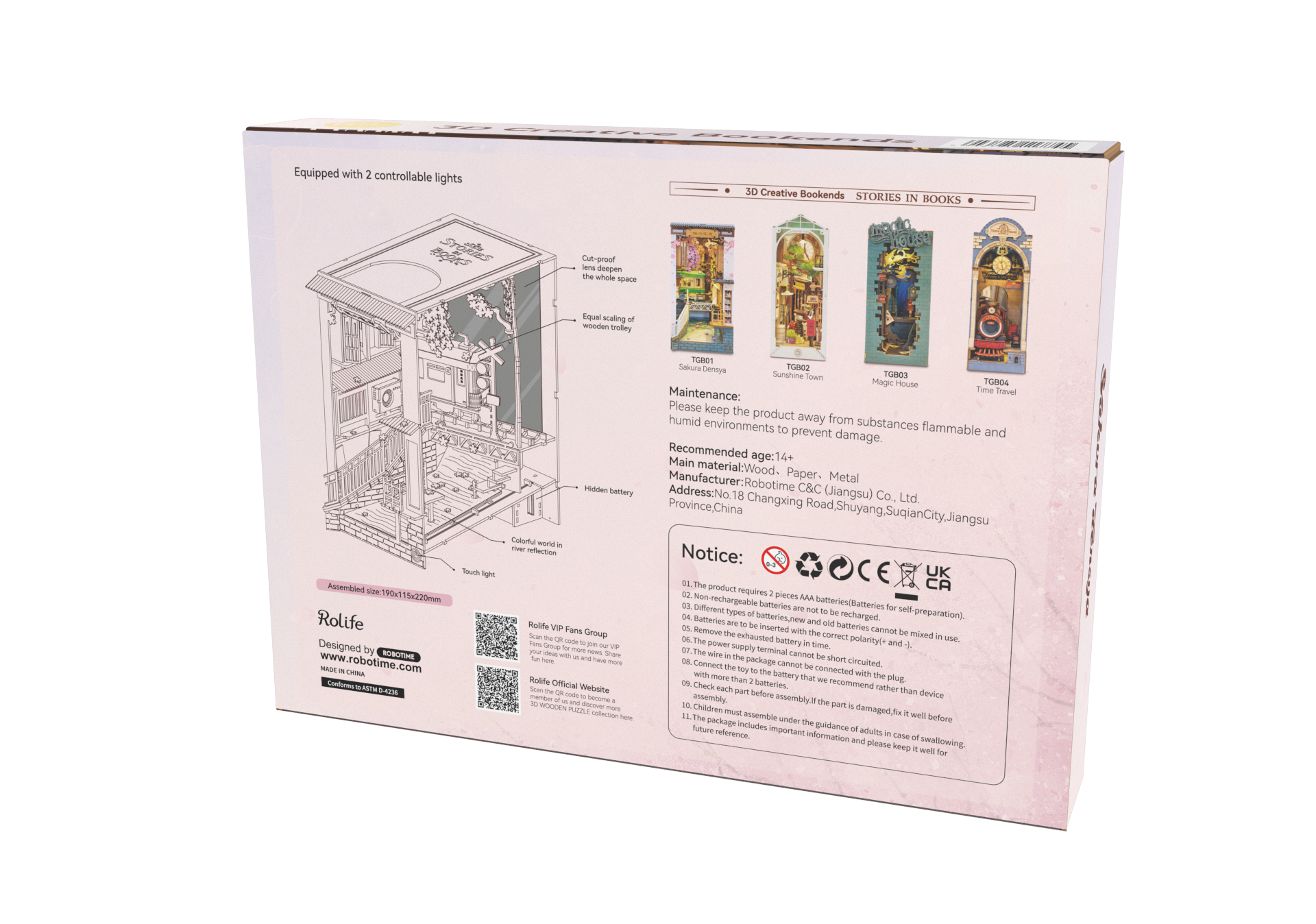 Book Wooden Miniature Dollhouse